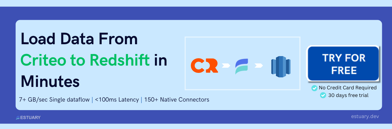 Criteo to Redshift - CTA Banner