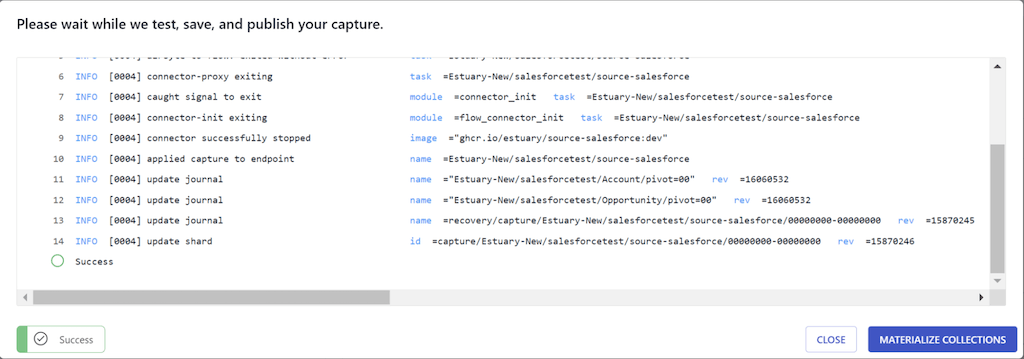 salesforce change data capture - published capture