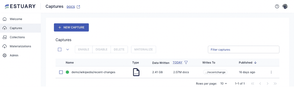 Postgres to Snowflake - New Capture