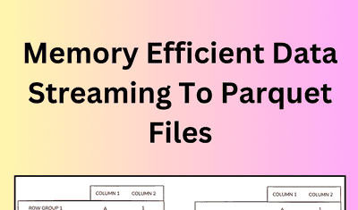 Memory Efficient Data Streaming To Parquet Files