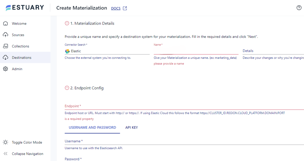 logstash alternative - elasticsearch materialization page