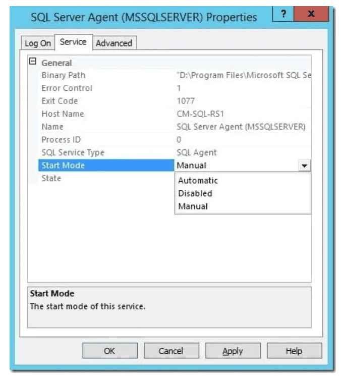 SQL Server Change Data Capture - Start Mode