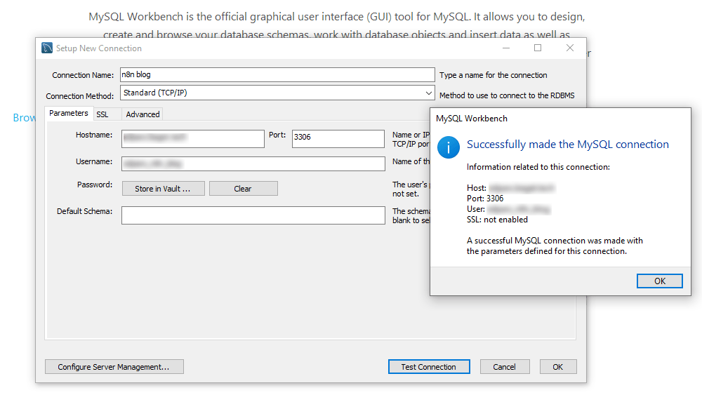 SQL Server to MySQL - set up new connection