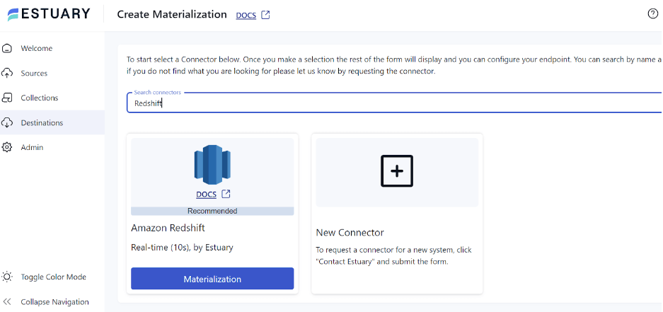 Braze to Redshift - Destinations Search Connectors